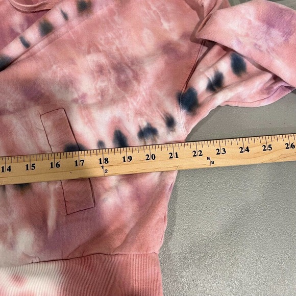 Young Fabulous & Broke Womens Full Zip Hoodie Drawstring Medium Pink Tie‎ Dye - Picture 10 of 12